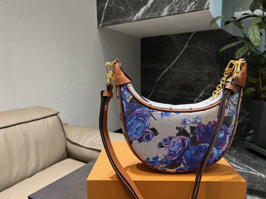 

Welfare M21183 LOOP Shoulder Bags half moon baguette Designer women bag genuine calf leather Croissant chain Purse clutch crossbody handbag shoulerbag