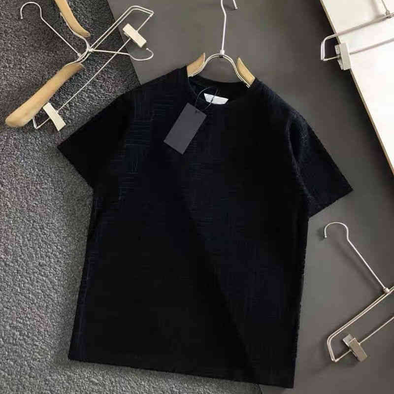 Des créateurs t-shirts BV Botte de haut niveau Ven Ven 2022 Early BV Men's New Niche Fashion Brand Plaid Round Neck Col Short à manches courtes T