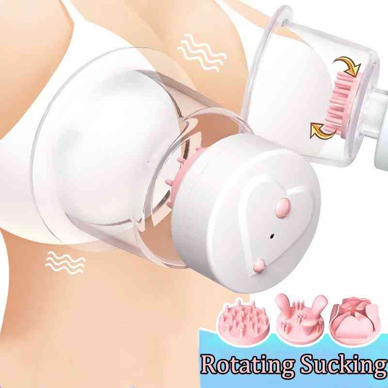 Massager Toys Penis Cock New Wireless Electric12 Speeds Rotary Pump Bra Massager Licking Suck Nippl-image-797524756