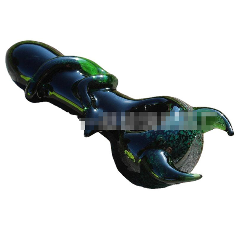 

Green Goblin Demon Glass Smoking Pipes Devil Black Tobacco Smoke Hand Herb Pipe
