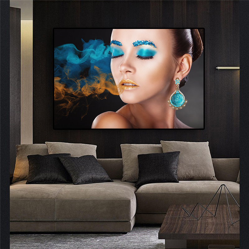 

Fashion Sexy Nude Women Face Canvas Painting Posters and Prints Scandinavian Wall Art Picture Living Room Modern Cuadros Decor