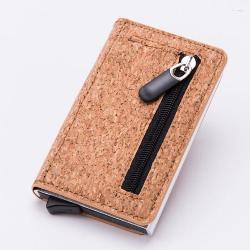 

Card Holders Women Men Business ID Bank Case Automatic Up Holder Aluminium Pu Lesther RFID Wallets, Black