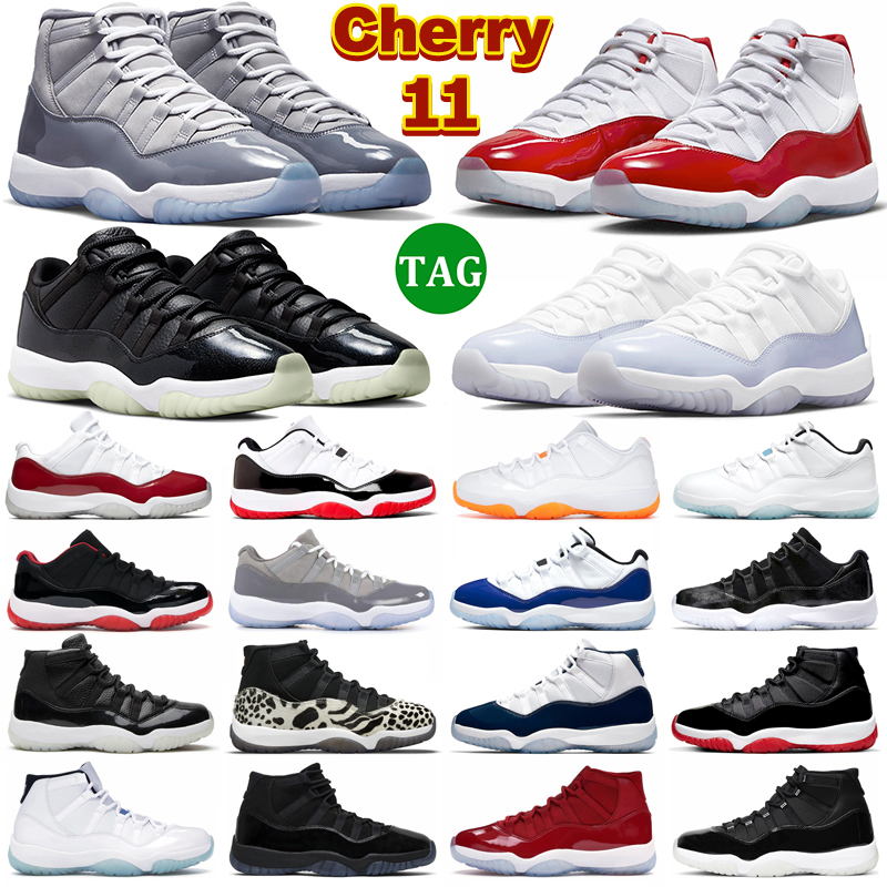 

11 Retro Basketball Shoes Men 11s Cherry Cool Grey Jubilee 25th Anniversary Gamma Legend Blue Concord Bred Low 72-10 Pure Violet Mens Women Trainers Sports Sneakers, 19