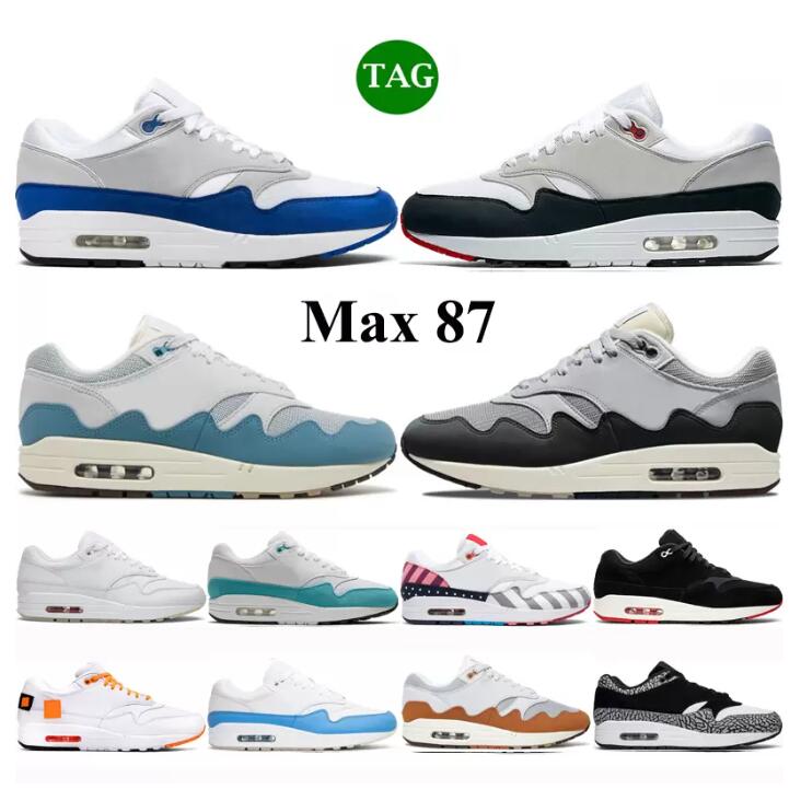 

men women 87 casual shoes Anniversary royal University Blue Orange Patch Parra Bred Elephant Waves Monarch mens 87s Outdoor Sports Trainers Sneakers, 30