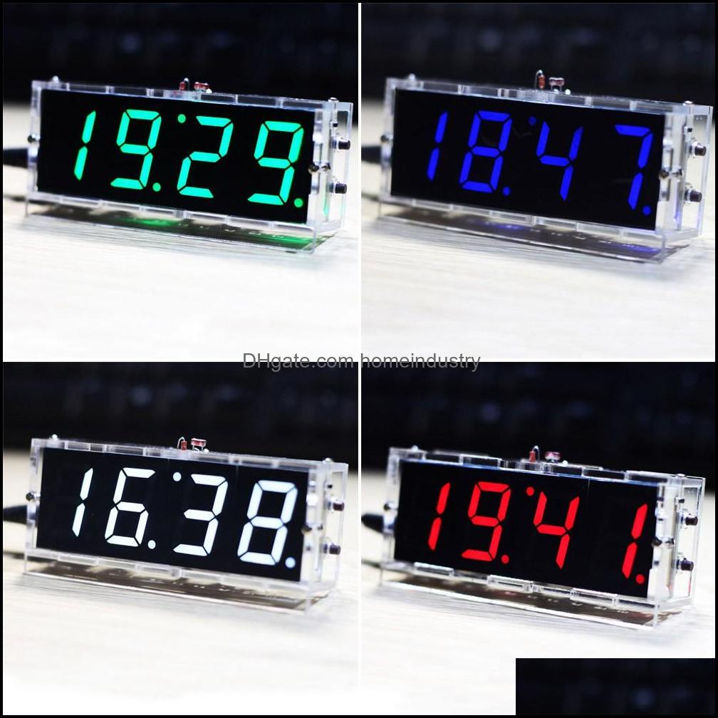 

Desk Table Clocks Digital Alarm Clock Digit Diy Electronic Kit Mode Led Light Control Temperature Date Time Display Large Screen For Dh9Zs