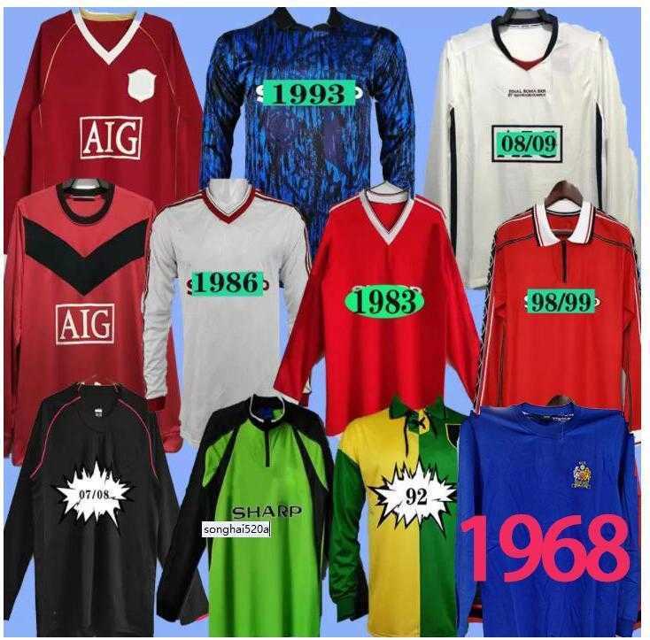 

Jersey RETRO MANCHESTER soccer jerseys 1968 2007 2008 2009 FOOTBALL SHIRTS 07 08 09 Vintage classic Nani MAN UTD Camiseta Rooney BERBATOV VIDIC, 1999 home