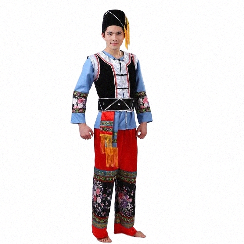 Stage Wear man Chinese Traditional Clothing Miao Nationality Men Minority Dance Stage Performance Costumes Hmong YI Tujia Wear r8Z5#-image-796858278