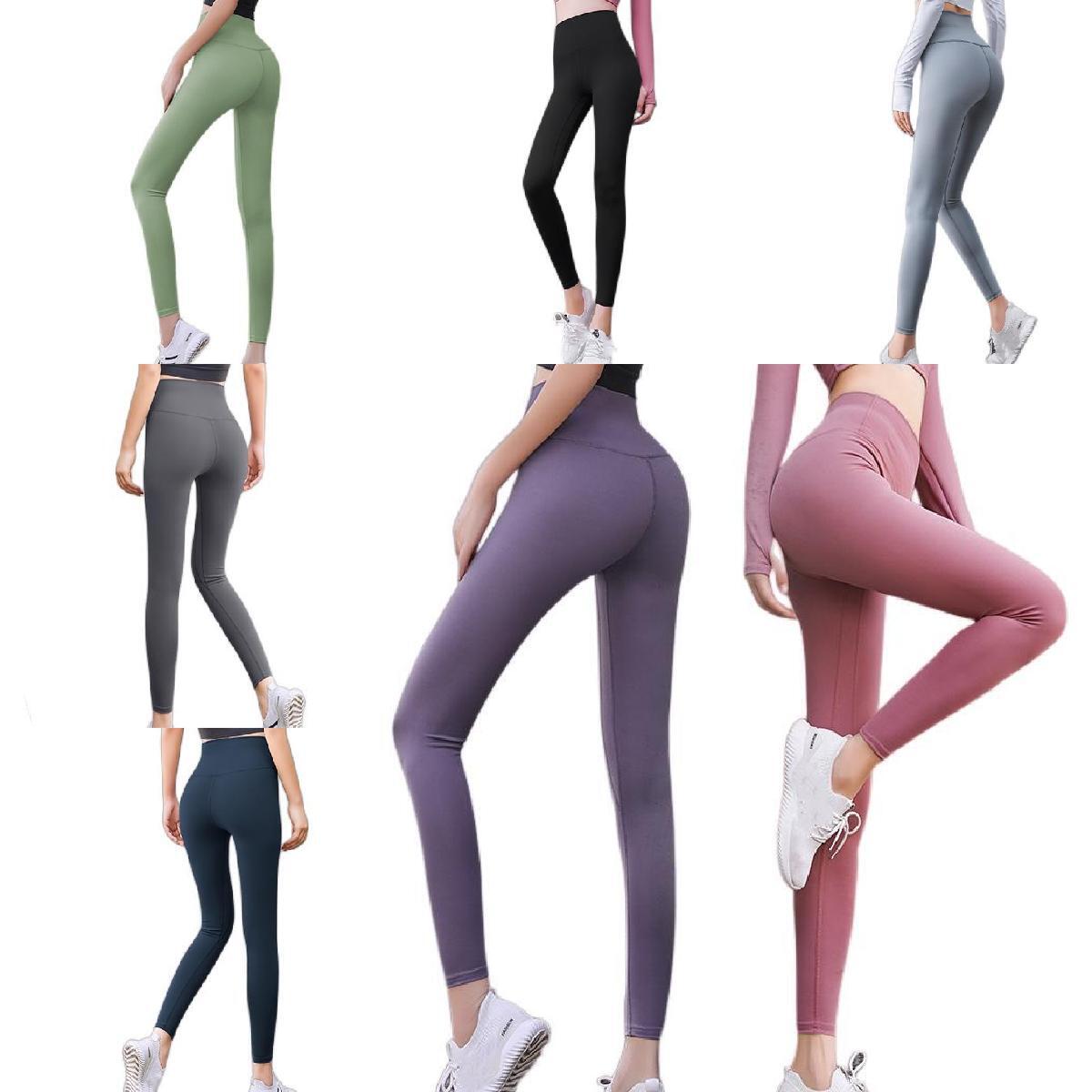 

Breathable High stretch fabric hip lift fitness Spandex Polyester Material yoga pants workout leggings joggers for women Indoor outdoor sports Solid color, Black