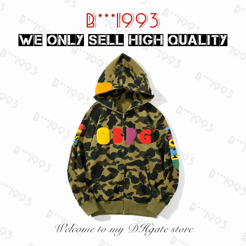 

designer Mens hoodies High quality tiger full zip hoodie jacket stylist men women color grid Harajuku sweatshirt Fashion co-branding Reflective shark hoodys H2-10, 1 button