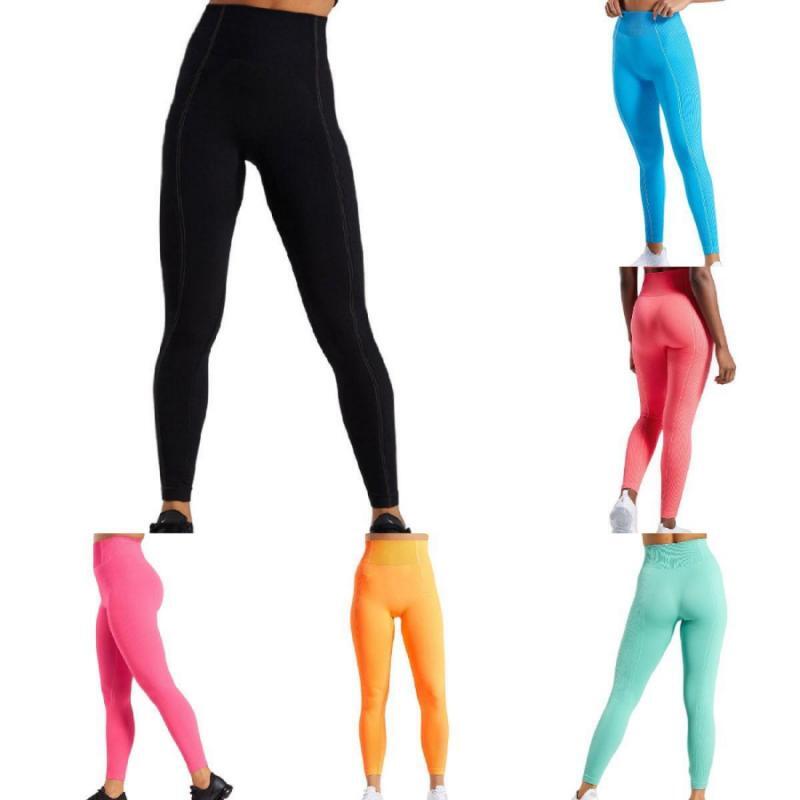 

Breathable Quick dry Squat proof High elasticity not easily deformed Nylon polyester spandex Seamless workout leggings gym yoga pants Ladies running Solid color, Black