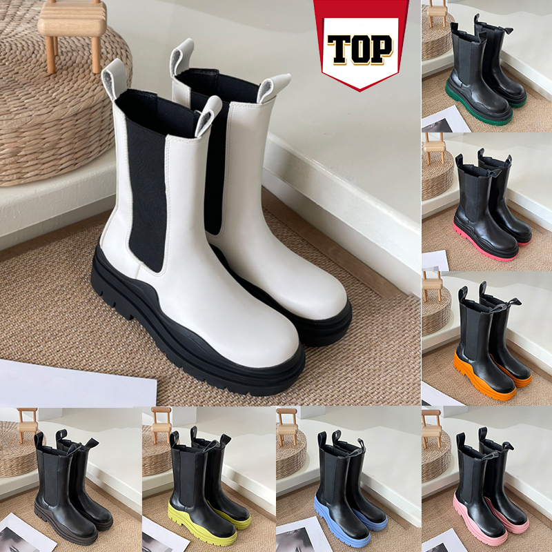 

Men women boot Bottegas Tire Chelsea Platform boots outdoor Martin Ankle Anti-Slip shoes luxury Wave Colored Rubber Outsole Elastic Webbing designer bootie, Shoe box