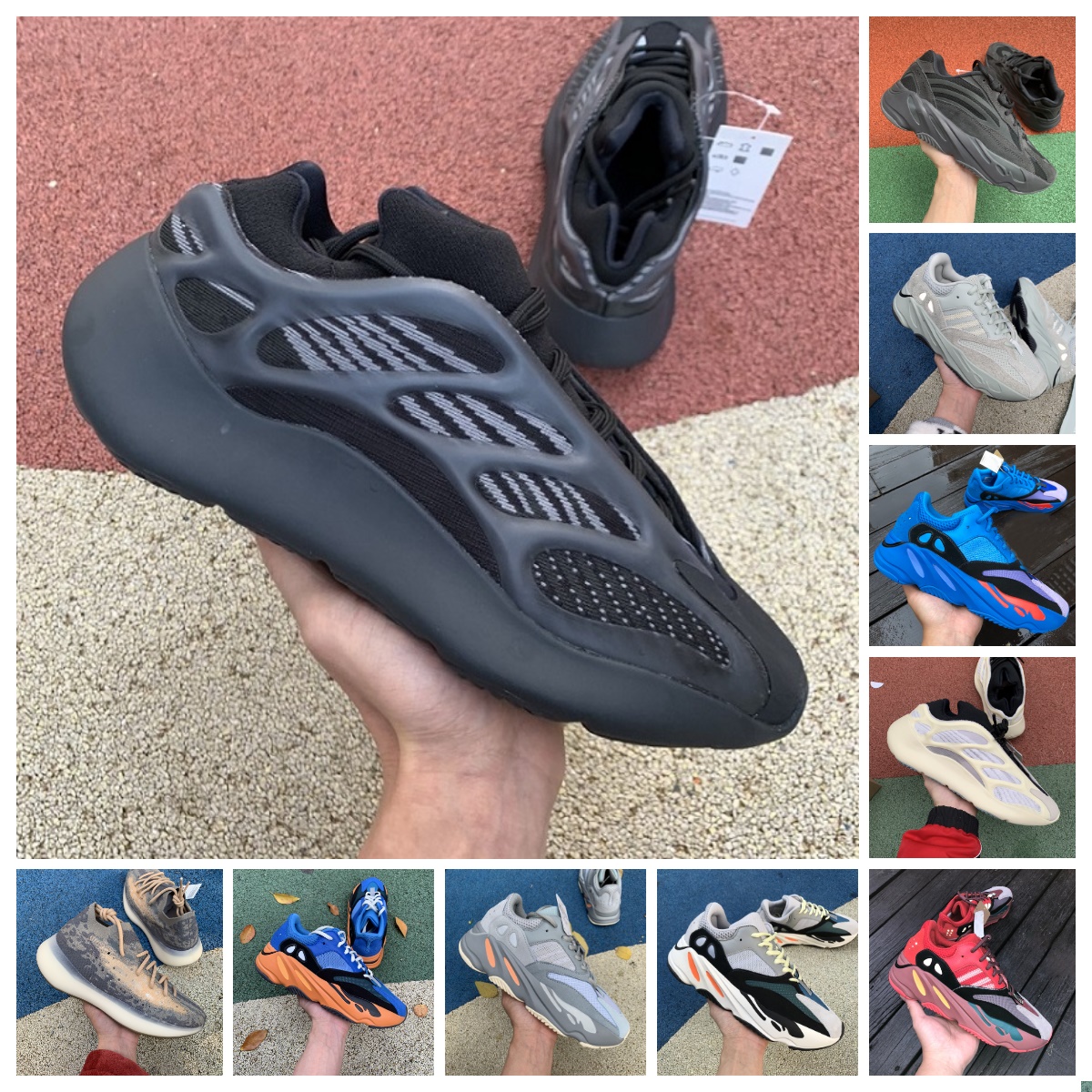 

Wave 700 Running shoes Solid Grey Cream Sun Bright Mauve Hospital Blue Wash Orange Enflame Amber women Designer trainers sneakers Runner, Bubble package bag