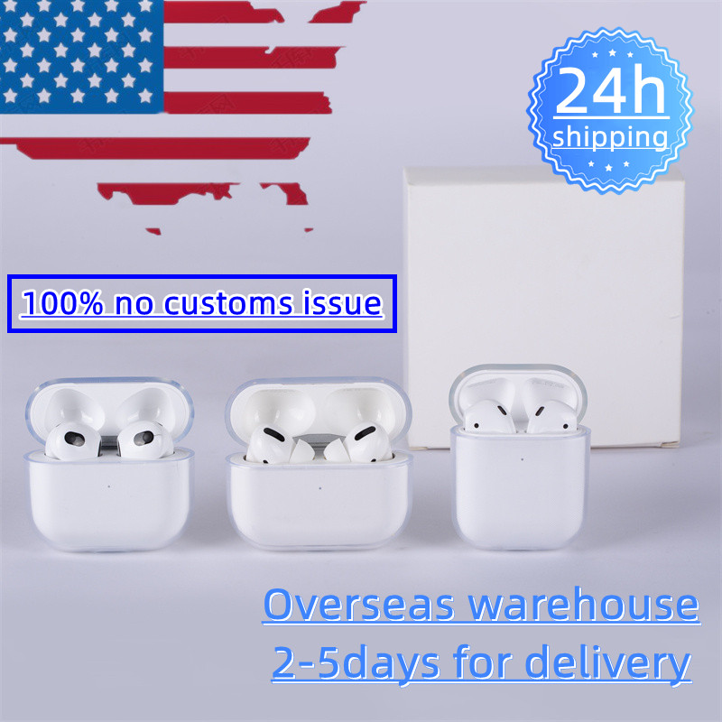

For apple AirPods Pro 3 Headphone Accessories Cover Full Protective Case of airpods 2 and 1 Bluetooth Headset Set Clear Protecter Transparent PC Hard Shell
