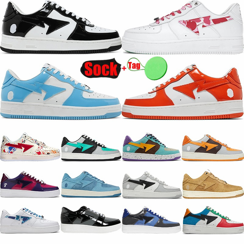 

Running Shoes Low Sta Black Sax ABC Camo Pink 20th Triple White Purple Patched Blue Suede Leather Designer Plate-forme Sneakers Flat Platform Mens Womens Trainers