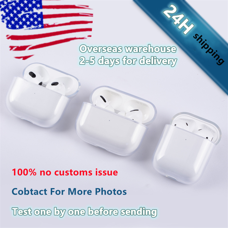 

For Airpods Pro New Headphone Accessories Protective Cover Apple Airpod 3 Bluetooth Headset Set White PC Hard Shell Earphones Protecter case