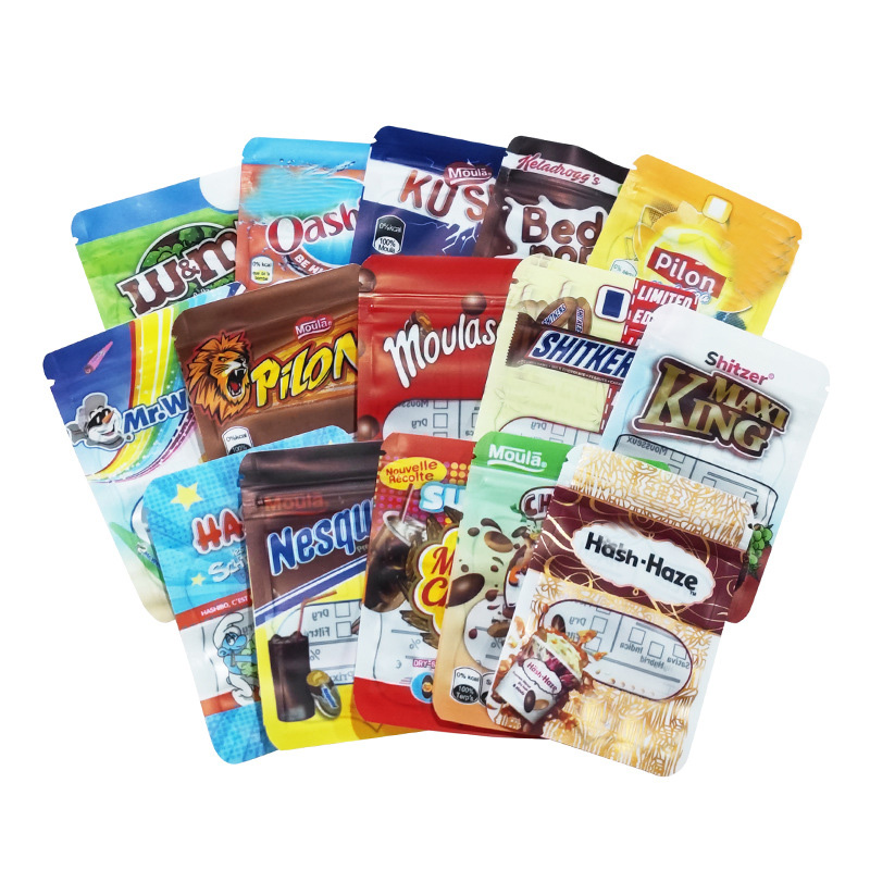 

1g Smell Proof Mylar Bags For Dry Herb Flower Candy Resealable Edibles Ziplock Foil Pouch Food Plastic Bag Aluminum Material Baggies YUNGLB Runtz MCRUNTZ Backpack