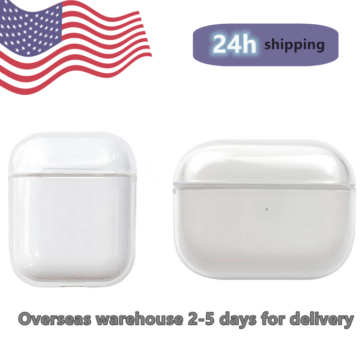 

New Airpods Pro Airpods 3 Gen Headphone Accessories Transparent PC Hard Shell Protective Case airpod 2 3 Headphones Cover Bluetooth Earphone cases