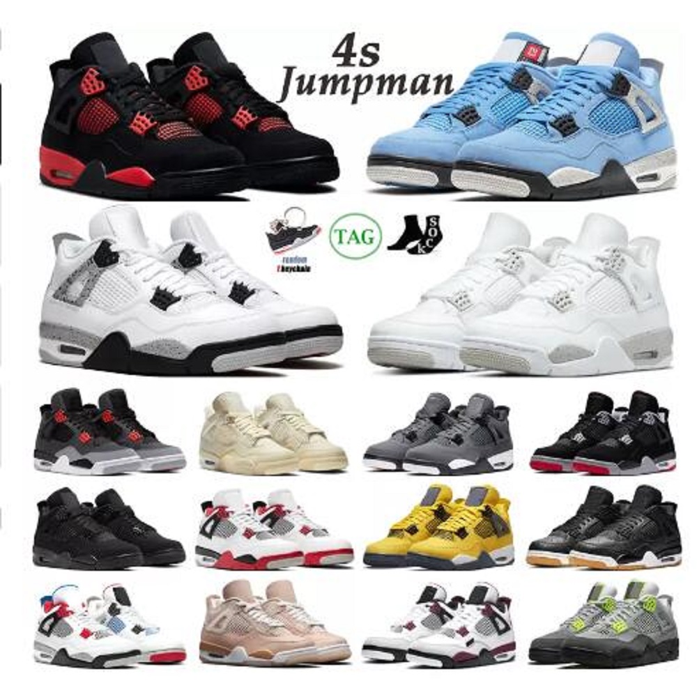 

Designer Basketball Shoes red thunder 4 4s cool grey 11 11s university blue white oreo 25th Anniversary shimmer black cat bred Tour Yellow men women Sneakers, # 41