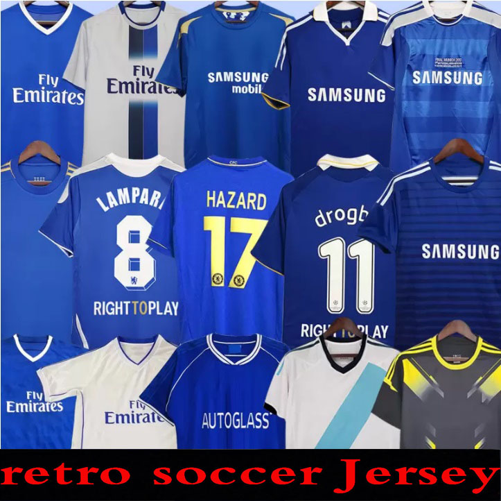 

CFC 1999 Retro Soccer Jersey Lampard Torres Drogba 01 03 05 06 07 08 Football Shirts Camiseta WISE finals 2011 12 13 14 15 TERRY ROBBEN GULLIT Home Away Blue White 95 96 97