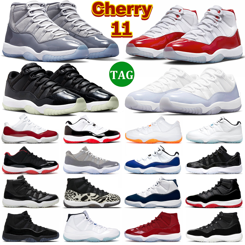 

Retro Excellent 2022 11 Basketball Shoes Men 11s Cherry Cool Grey Jubilee 25th Anniversary Gamma Legend Blue Concord Bred Low 72-10 Pure Vio
