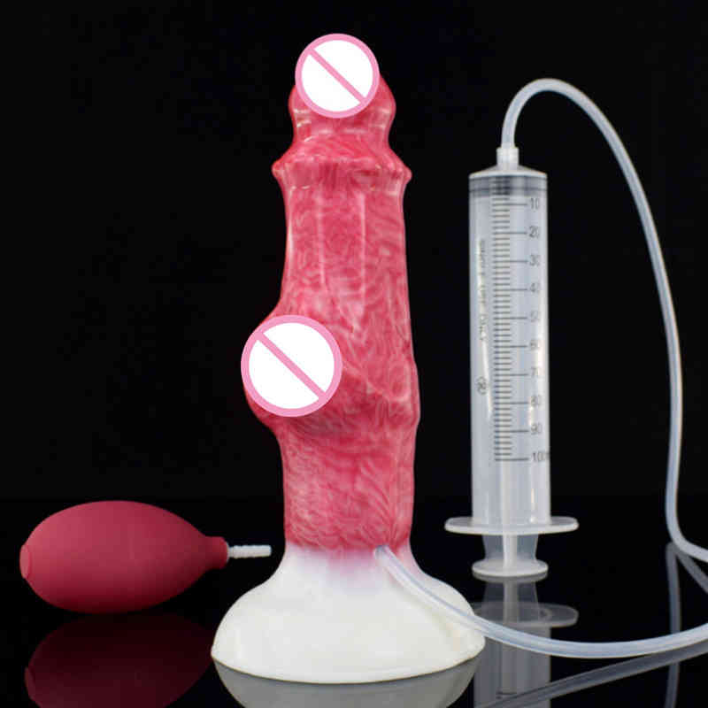 Massager Vibrator Toys Cock Liquid Silicone Female Ejaculationlarge Knot Ejacultion Dildo-image-796836031