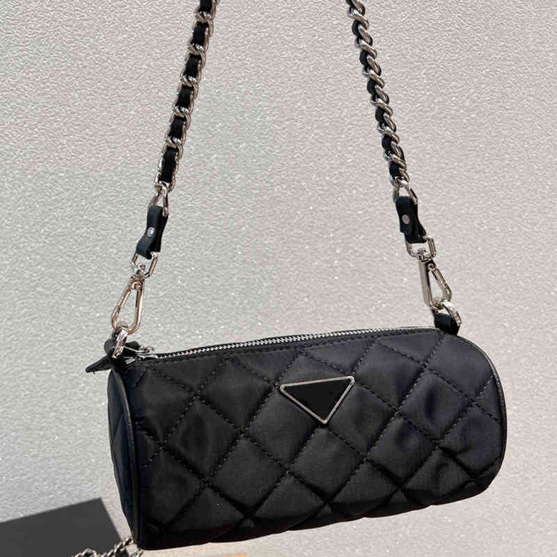 

Shoulder Bags Cylinder Crossbody Bags Women Fashion Chain Handbag Shoulder Designer Crossbody Female Phone Purses 220510 RQ6U, Black