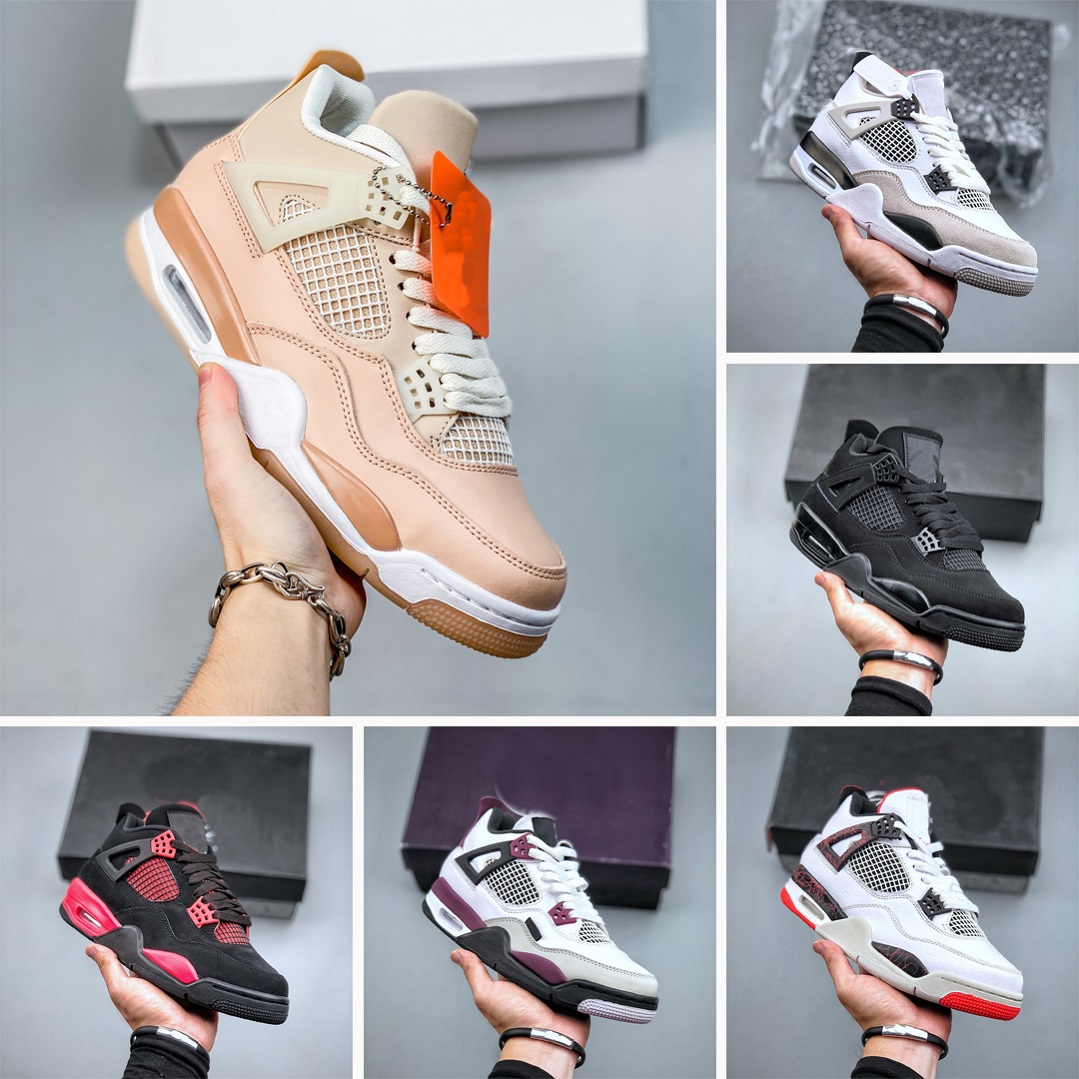 

Designer Sneaker 4s Basketball Shoe Sport Running 4 High Quality Retro Navy Military Black Canyou University Blue Red Thunder Bred 5s j4 Trainer, Color 28