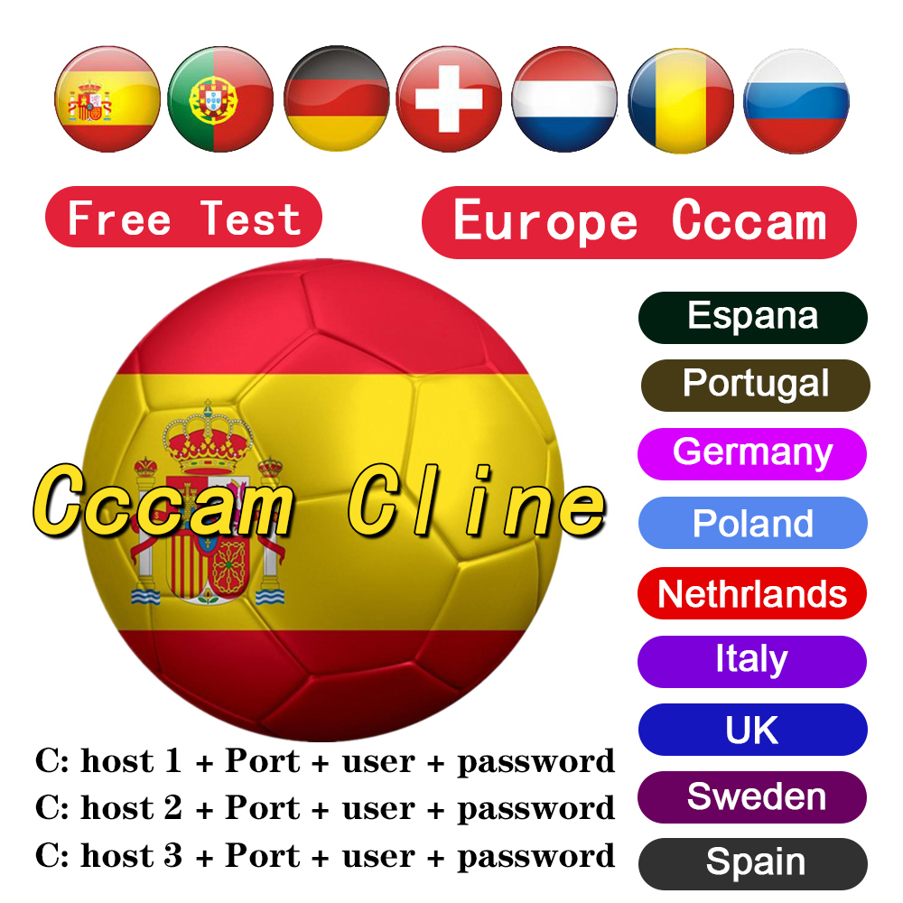 

Europe 7Cline Antennas Europe Italy CCCAM Support free Oscam Cline Germany fast stable server Spain portugal Sweden Poland FULL HD DVB-S2