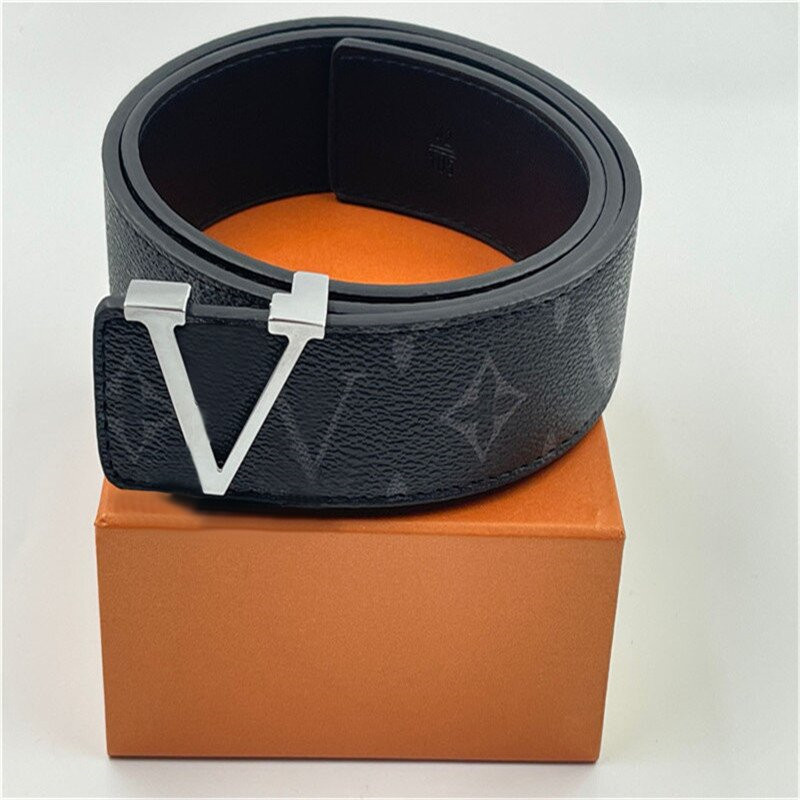 

Belts Fashion luxury designer belt plaid old flower striped leather mens and womens high-quality belts 3.8CM with box T2302035, Yellow