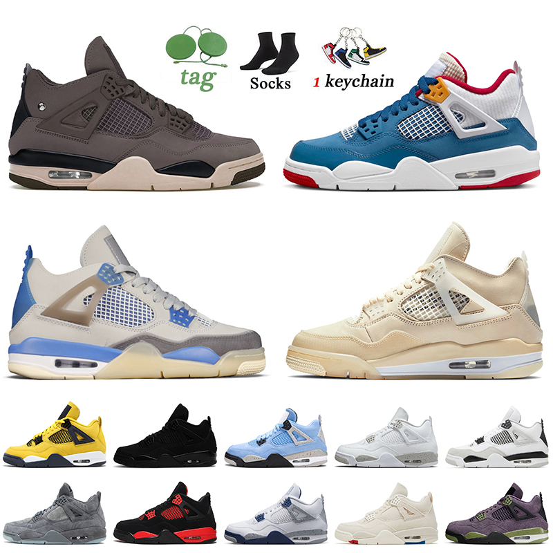 

2022 Top Quality Jumpman 4 Basketball Shoes A Ma Maniere Messy Room 4s Sail New Black Cat White Oreo Midnight Navy Seafoam Red Thunder Women Mens Trainers Sneakers, D30 yellow 40-47