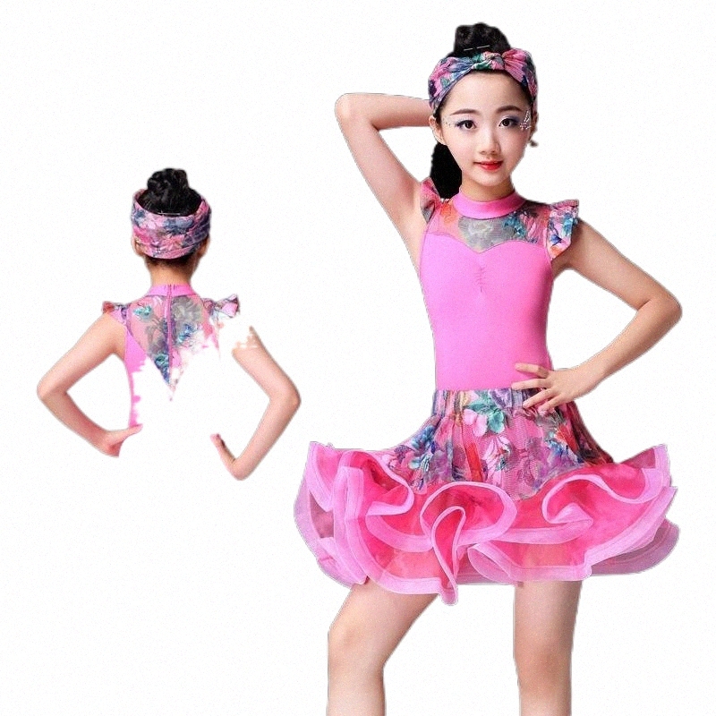 Stage Wear design Child Latin Dance Dresses Girls Dancewear Modern Samba Dress Kids Vestido Waltz Stage Clothing Wear d1PJ#-image-796865006