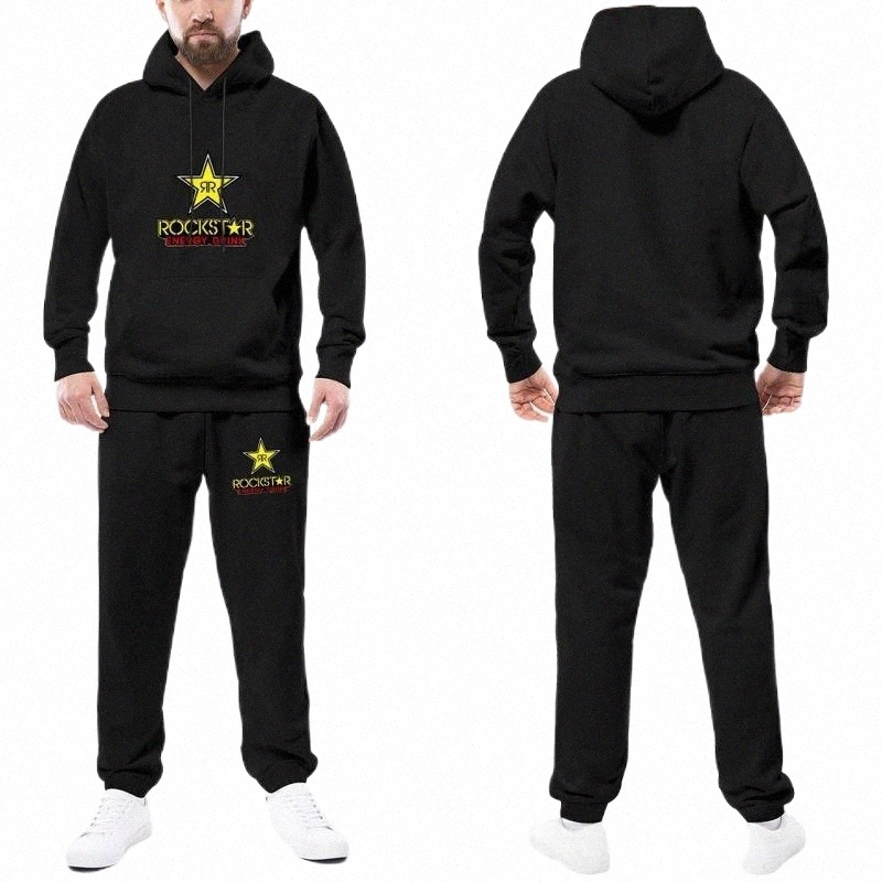 

Men's Tracksuits men's Tracksuits Energy Drink Mens Tracksuit Set Rock Star Merchandise Hip Hop Sweatsuits Male Sweatpants And Hoodie Fishing L9H1#, Gray-style