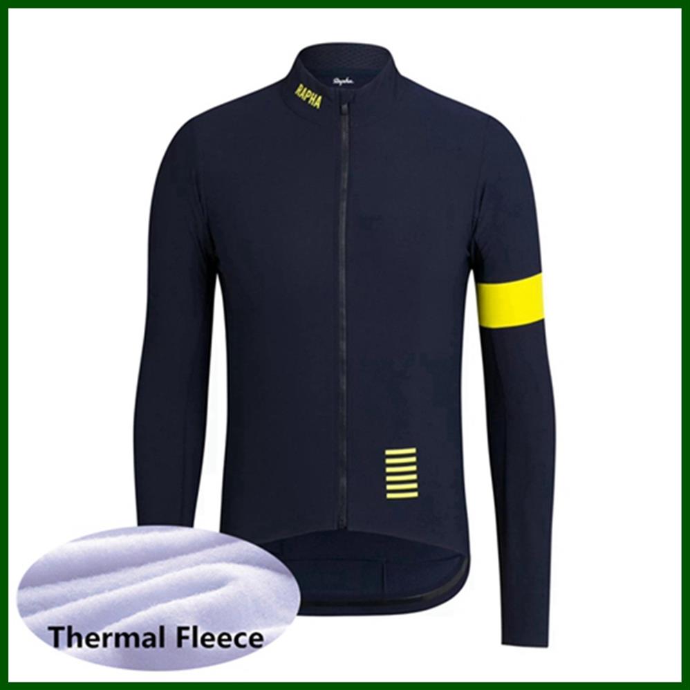

Pro Team RAPHA Cycling Jersey Mens Thermal Fleece Long Sleeve Mountain Bike Shirt Road Bicycle Tops Sports Uniform Racing Clothing Outd245J, 02