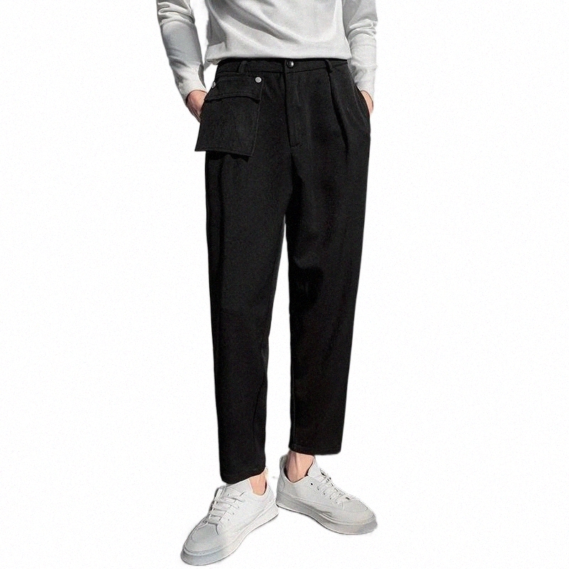 Men's Pants men's Pants Pocket Design Men Cropped Trousers Casual Light Weight Joggers Streetwear Cold Feeling Comfortable Home F7Ki#-image-796845730
