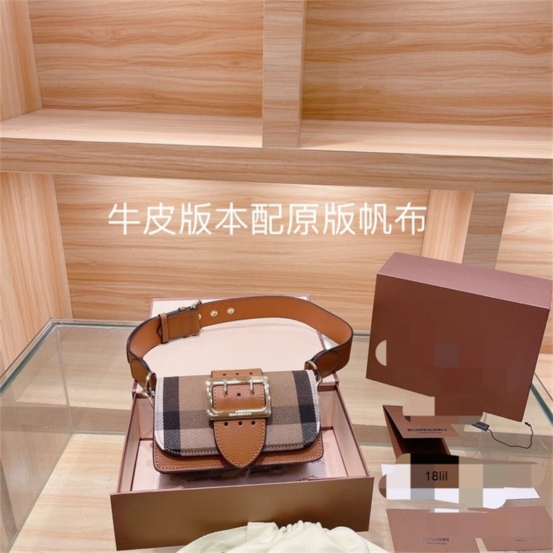 

Designer Luxury Burbrerity Bags For Women High Quality Brown Crossbody Handbags Vintage Burbrery Leather Wallet Paris Plaid The Totes Bag Fashion Purses H1I5, Sky blue