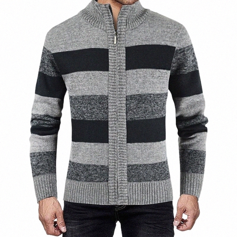 Men's Sweaters casual Sweater Cardigan Loose Fashion Jacket With Thicker Knitted Colorblock Knit Autumn Winter Top Coat Men's Sweaters-image-796862795