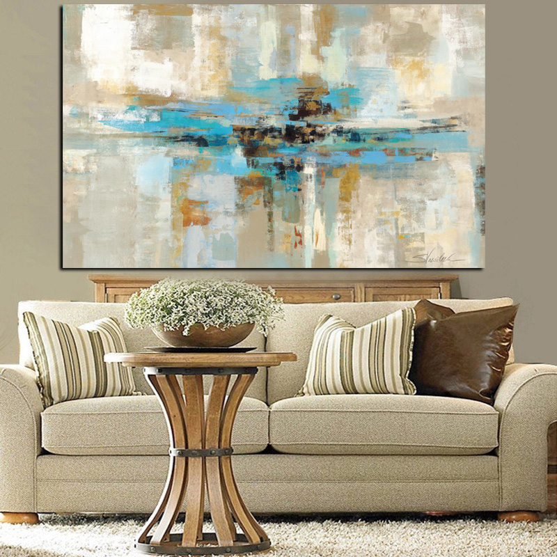 

Modern Abstract Brown Oil painting on Canvas Posters and Prints Scandinavian Wall Art Picture for Living Room Cuadros Decoracion