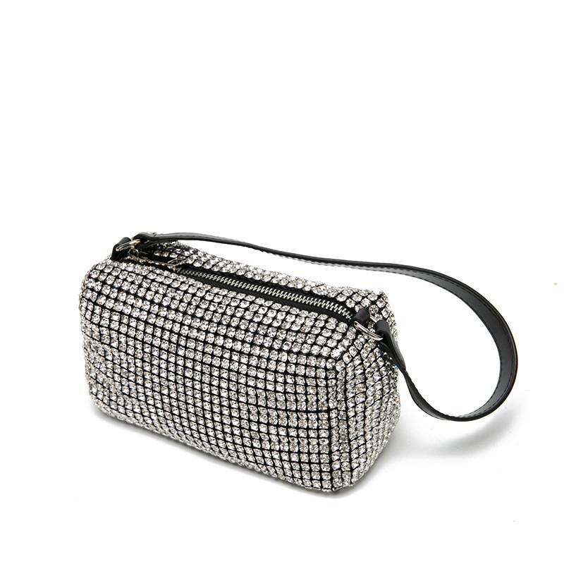 Sacs de soirée Nouveaux sacs chauds Designer Miss Wang Bling Buling Banquet Mode Femme Glitter Diamant Luxe Glitter Strass Parti Sacs À Bandouliè