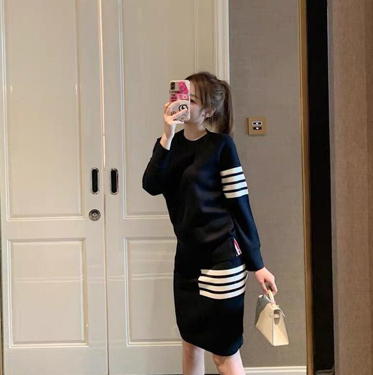 Robe en deux pi│ces d'automne d'hiver pour femmes et femmes Pull ¢ laine d←contract← deux pi│ces Cardigan Cardigan ¢ manches longues Hoodies Pant