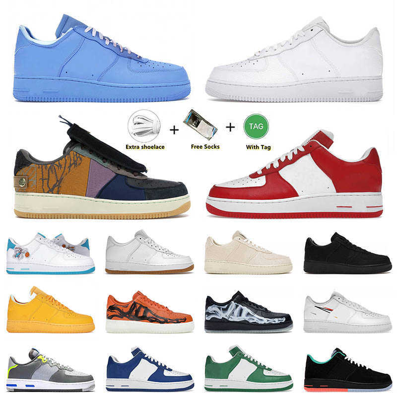 

shoes 2022 mens women offs skate low cut 07 triple white sneakers mca university blue one men air''forces1''af1s Casual shoes, A16 black 36-45