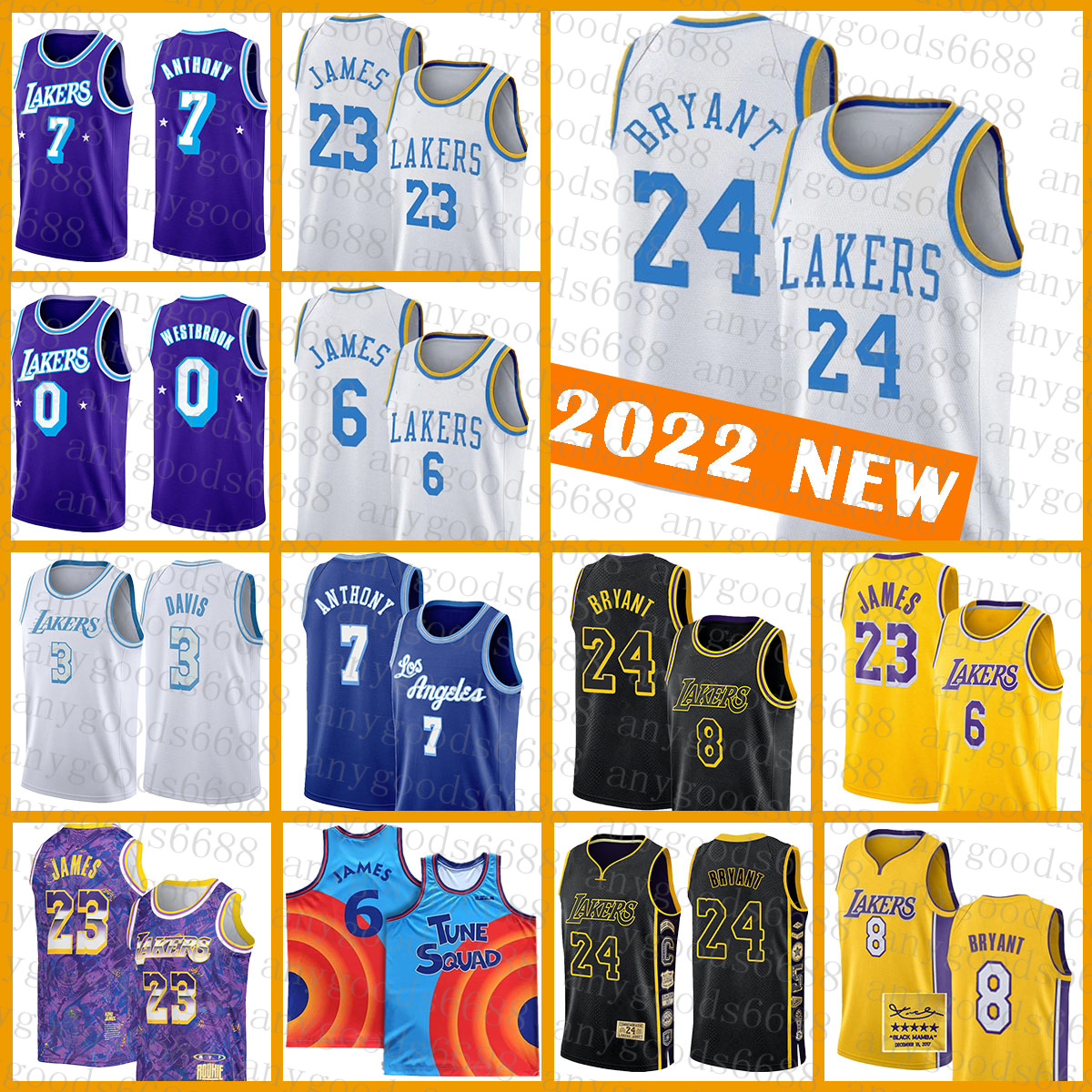 

LeBron James Basketball Jersey Los Red Angeles Blue Lakeres 23 6 0 3 7 Orange Anthony Russell Westbrook Davis Carmelo Anthony 518