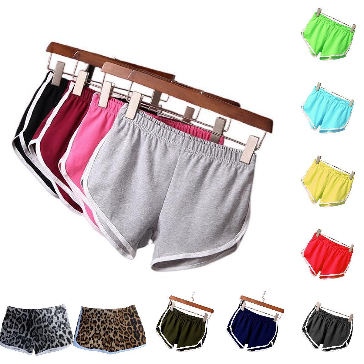 

Elastic band elasticity loose polyester material slow jogging outdoor workout home wear for women Sandy beach yoga shorts leisure sport Hot pants Solid color, Rose red