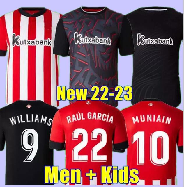 

22 23 Club Soccer Jerseys BERENGUER 2022 2023 MUNIAIN WILLIAMS Football shirt RAUL GARCIA VILLALIBRE Jersey Sancet third GK black UNAI SIMON Athletic Bilbao
