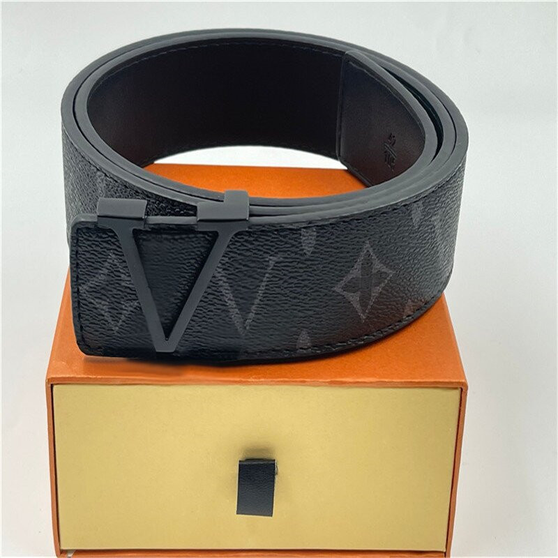 

designer belt Fashion luxury plaid old flower striped leather L buckle belts designer mens and womens high-quality 3.8CM with box AAA, Belt + gift box