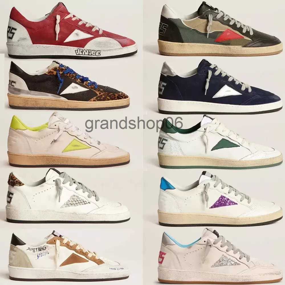 2022 Chaussures de créateurs Sandale Italie Marque Femme Sneakers Super Ball Star Shoes Luxury Golden Sequin Classic White Golden / Gooses / Snea
