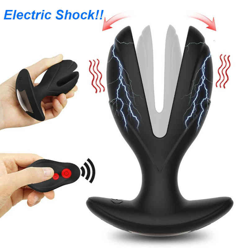 Massager Penis Cock Electric Shock Strong Vibrator Anal Butt Plug Dilator Male Prostate Ma-image-796964907