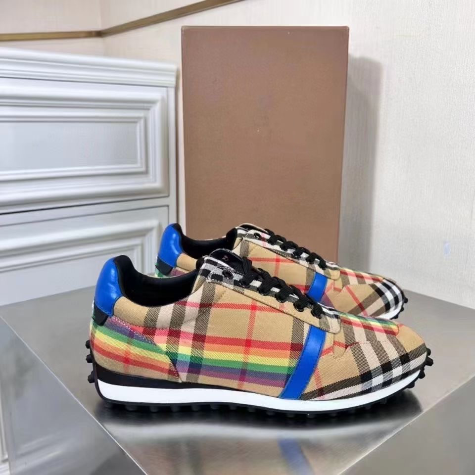 

Designer Striped Vintage shoes House check suede Sneaker Men Platform Casual Shoes Shades Flats Trainers Brand Outdoor Shoe 22