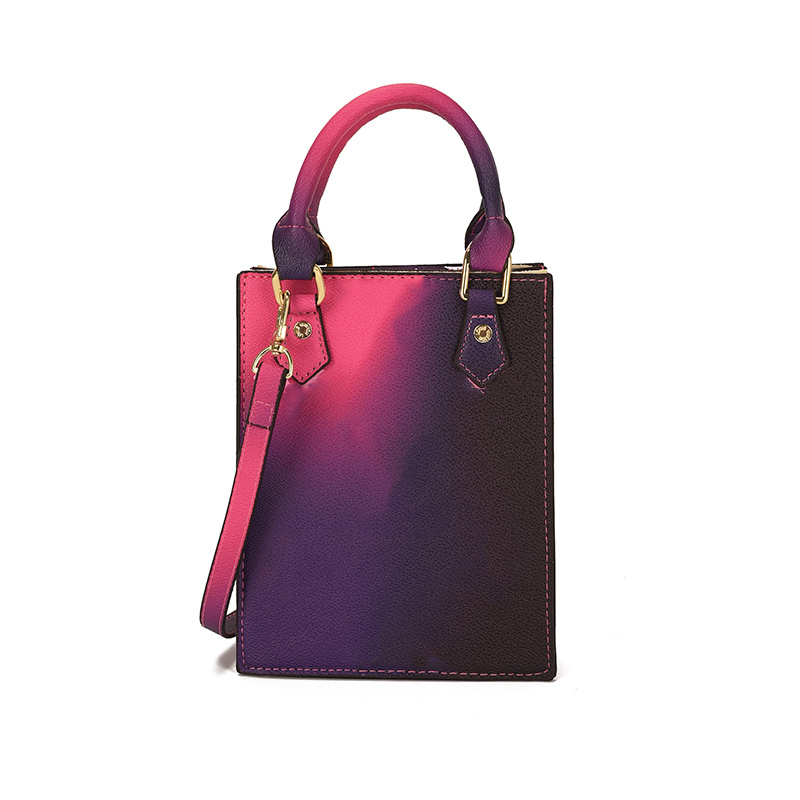 

Color Gradient Designer Crossbody Tote Handbag for Women Purse Ladies ShoulderBags Female Totes Purses Cross Body 5706, Blue