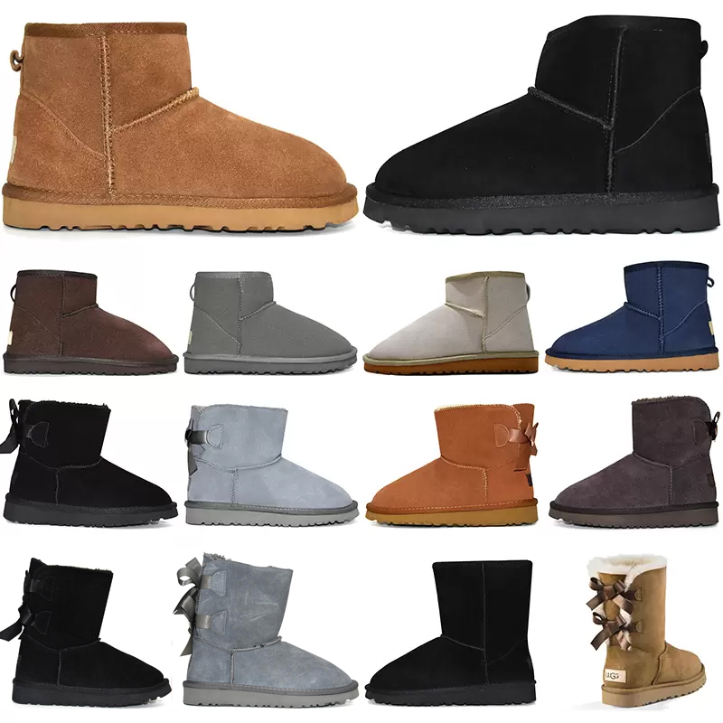 

men women Boots Smooth Winter Booties Ankle Half Black Grey Plate-forme mens fashion platform snow boot shoes, #3 ankle bailey bow - grey