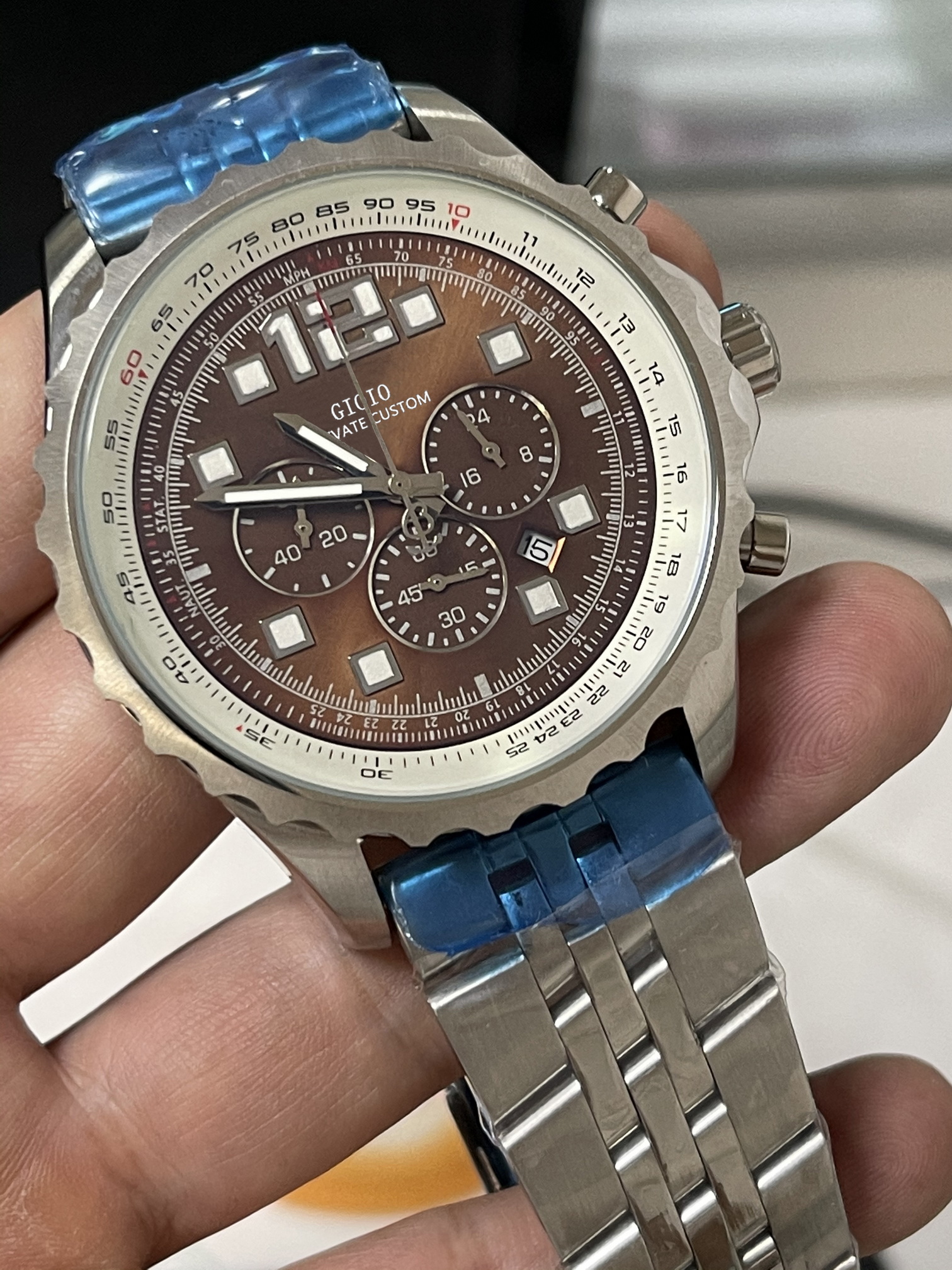

Mens Quartz Chronograph Watch Black Blue89754613297854632115469874896156